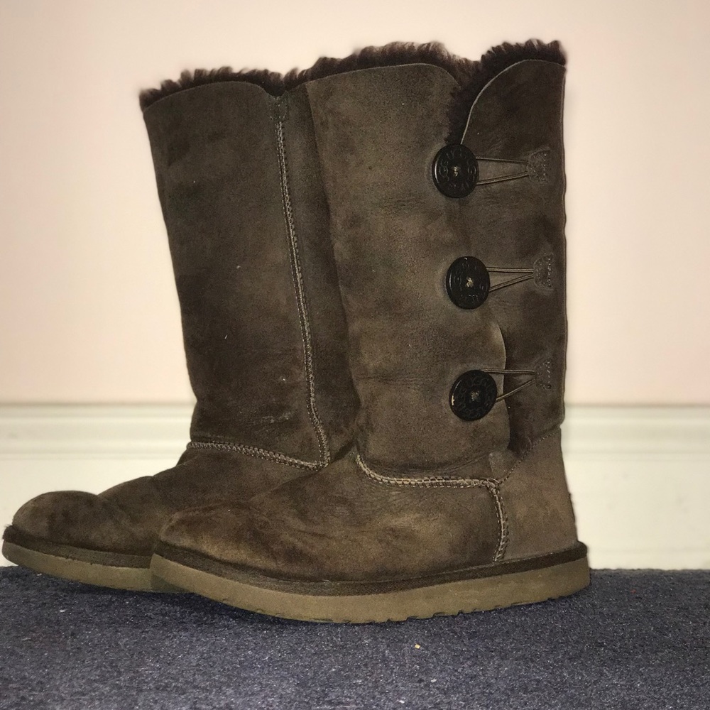 Tall Button up dark UGG boots